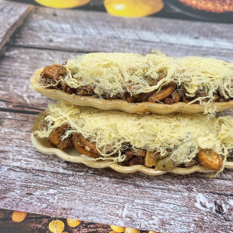 Bánh thuyền gạo lứt phủ chà bông 240g Snack Ăn Vặt 5