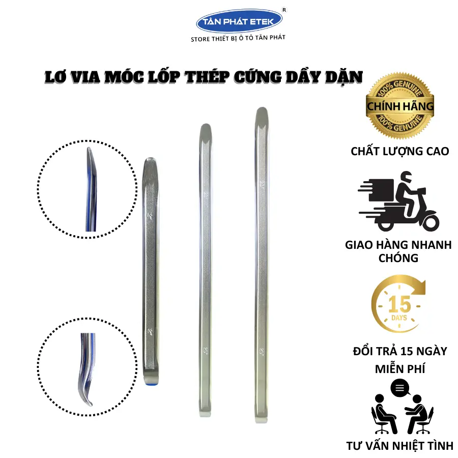 Lơ via móc lốp bánh xe ô tô,xe máy chất liệu thép siêu cứng dầy dặn