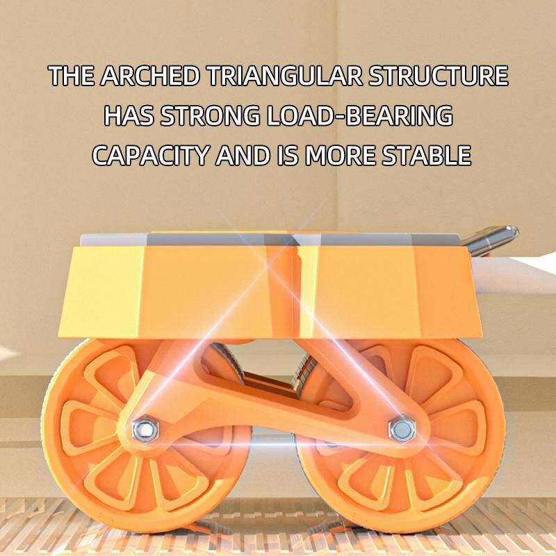 Four wheel automatic rebound belly wheel roller with elbow support fitness function, suitable for sports, outdoor, male and female use Barbell 4