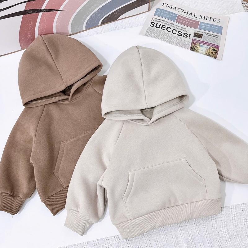 [BeHan] Áo hoodie nỉ bông chất dày dặn không bai xù cho bé trai bé gái - 24A29