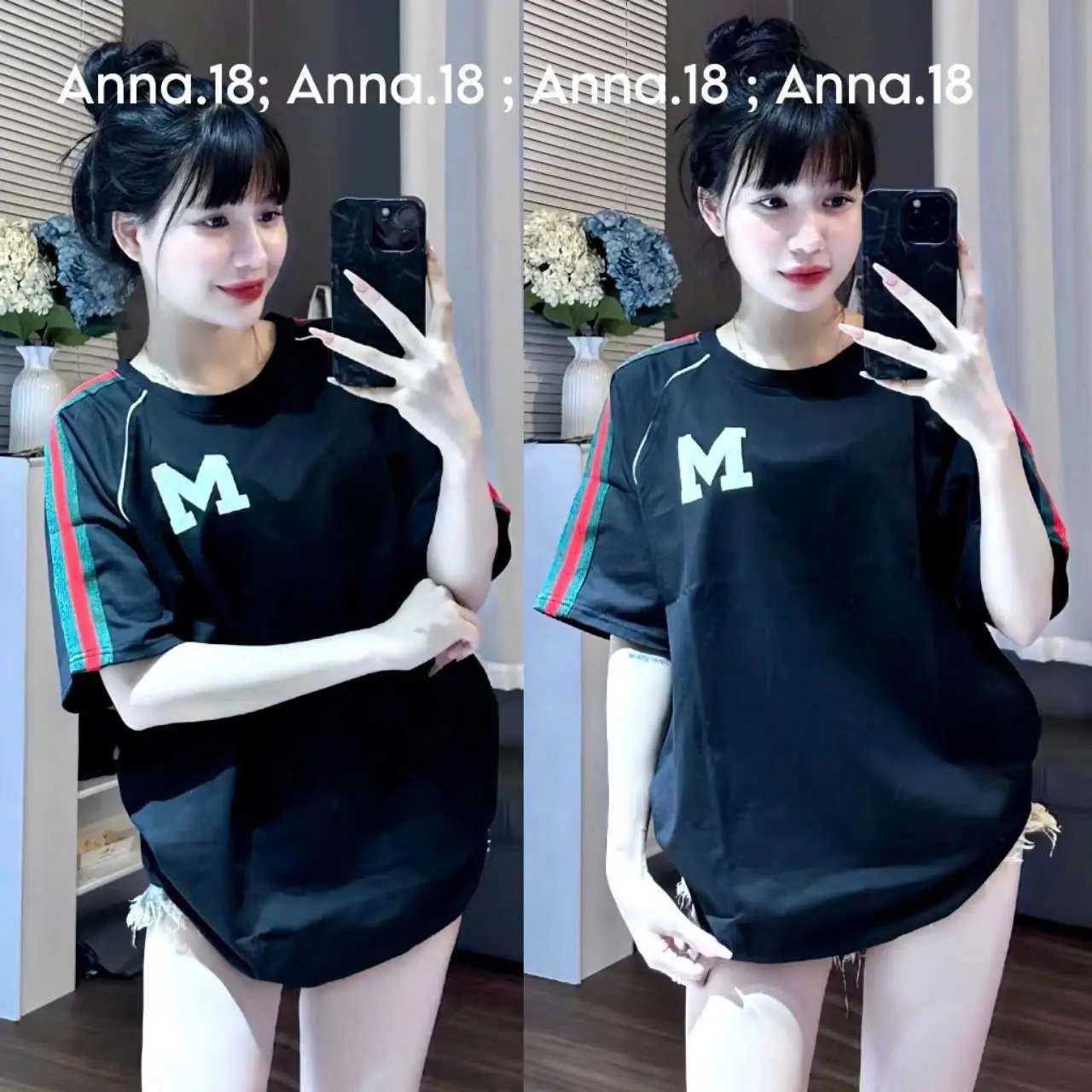 Áo phông giấu quần chất cotton su mềm mịn cổ tròn  40/65kg