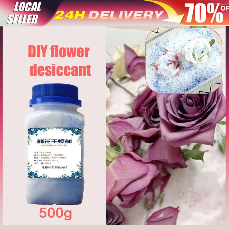 500g Reusable Silica Gel Sand Powder Drying Flower DIY Desiccant ...