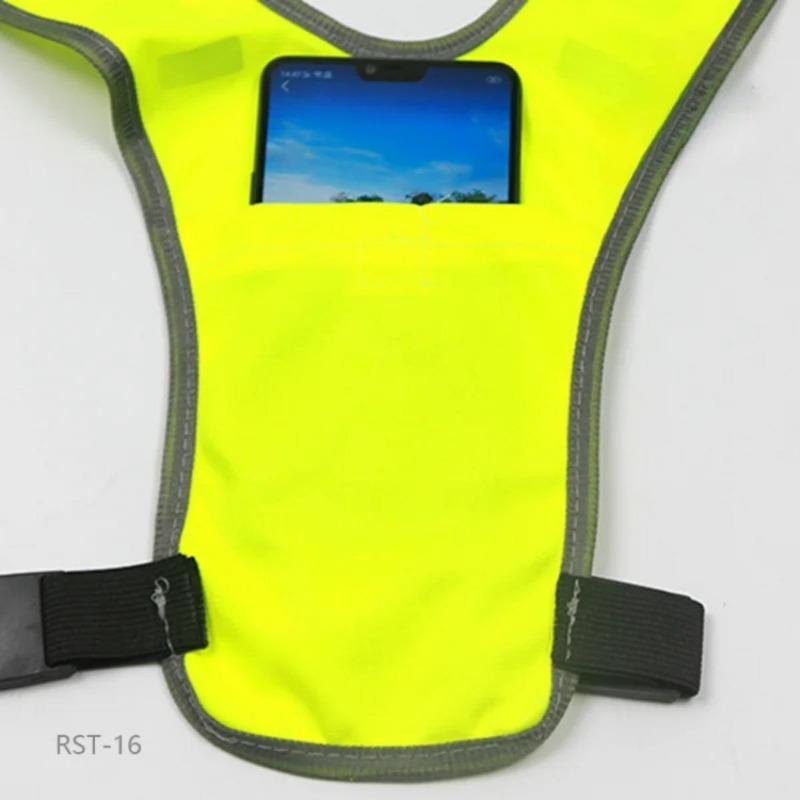 Cycling Reflective Vest High Visibility Safe Jacket for Night Riding Running Jogging Cycling Motorcycle Outdoor Sports Waistcoat 4