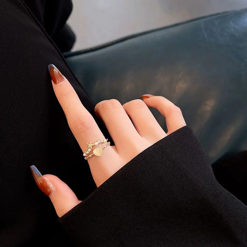 Cupid God of Love Arrival Ring Girly Heart Light Luxury & Simple High-end Korean Style Internet Celebrity Same Design Sense Hand Jewelry