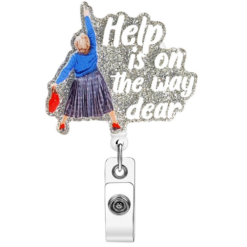 Cute Badge Holder, 1 Count Retractable Badge Reel, Easter Gifts, Creative ID Badge Holder with Clip for Nurse Doctor Student Worker Volunteer 2