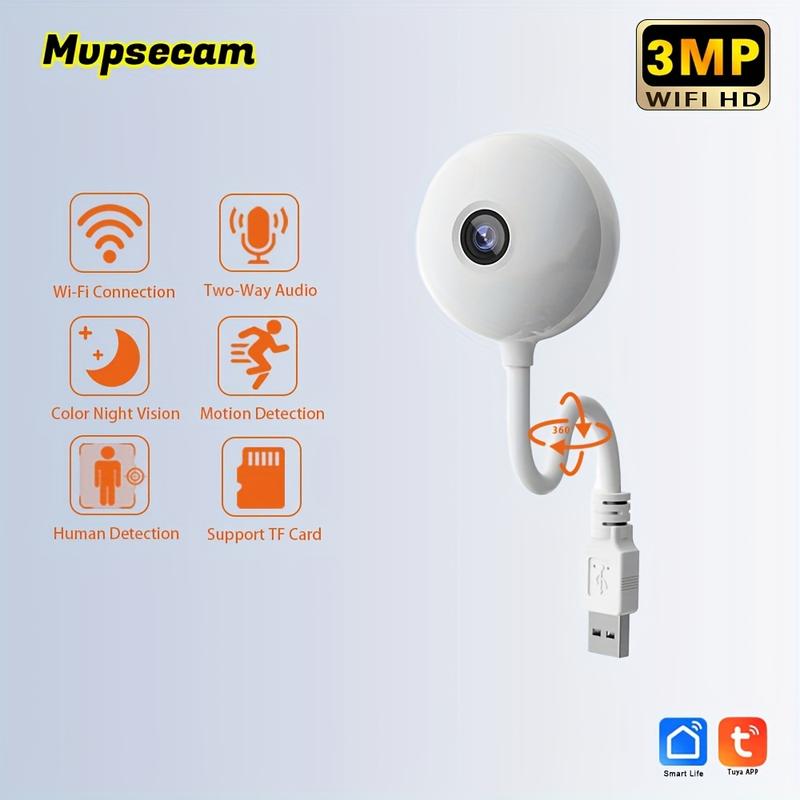 Camera an ninh trong nhà MvpSecam 3MP - Bóng đèn WiFi thông minh, cắm và chạy,…