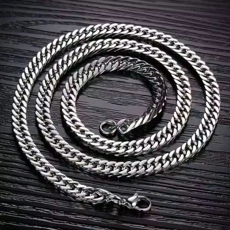 Kalung Titanium Rantai Sisik Naga - Panjang 45-50-60Cm - Jewellery gold emas silver 2