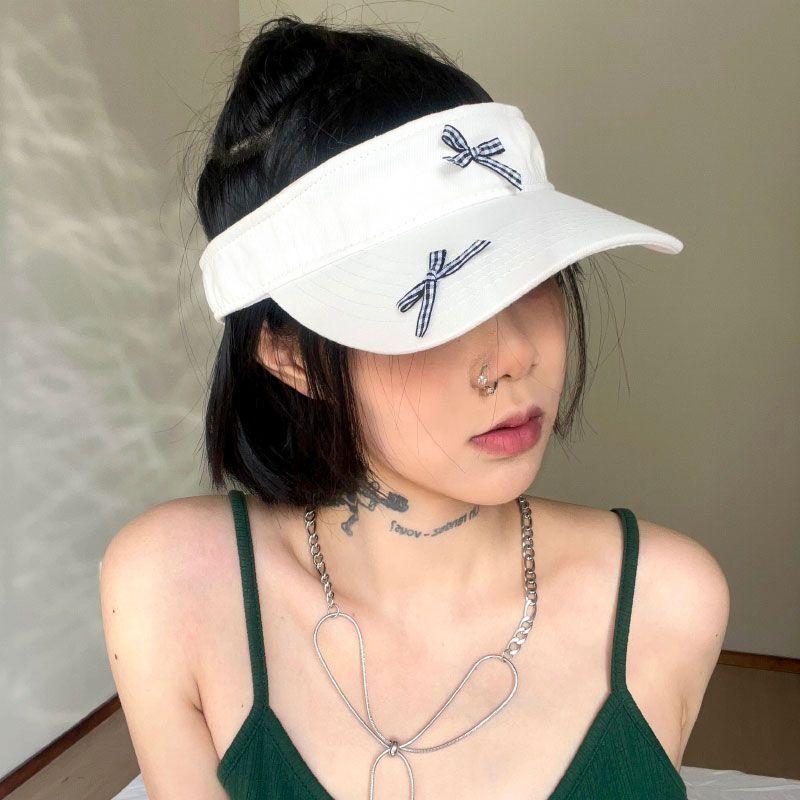 Original bow top hat, sun protection hat, children's cute sports sun shading tennis hat 1