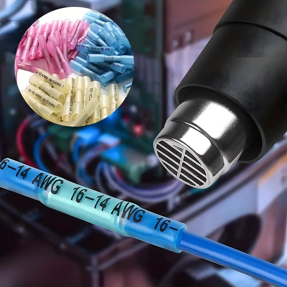 Waterproof Heat Shrink Butt Connector, Multi-application Electrical Wire Connectors Kit, Stable Insulated Terminals Butt Splice, Wire Terminal Solder Sleeve