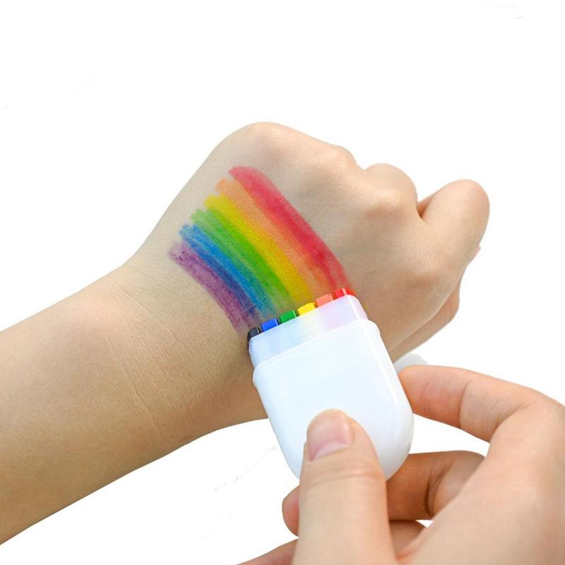 Product Introduction of 6 Color Body Painting Pen Face Rainbow Strips Facial Graffiti Crayons D5P1 29