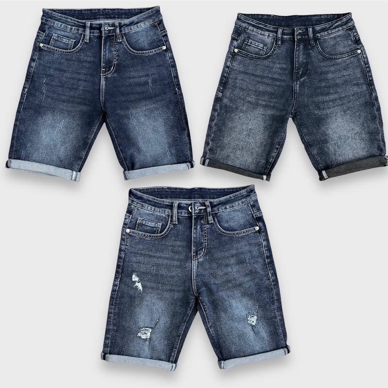 Quần Jean Ngố nam caocấp vải co giãn 4 chiều shopvietanhq9 (2547) quần sọt màu xanh đen loang, khoá kéo nút gài, có xước rách Menswear Pants - Tết