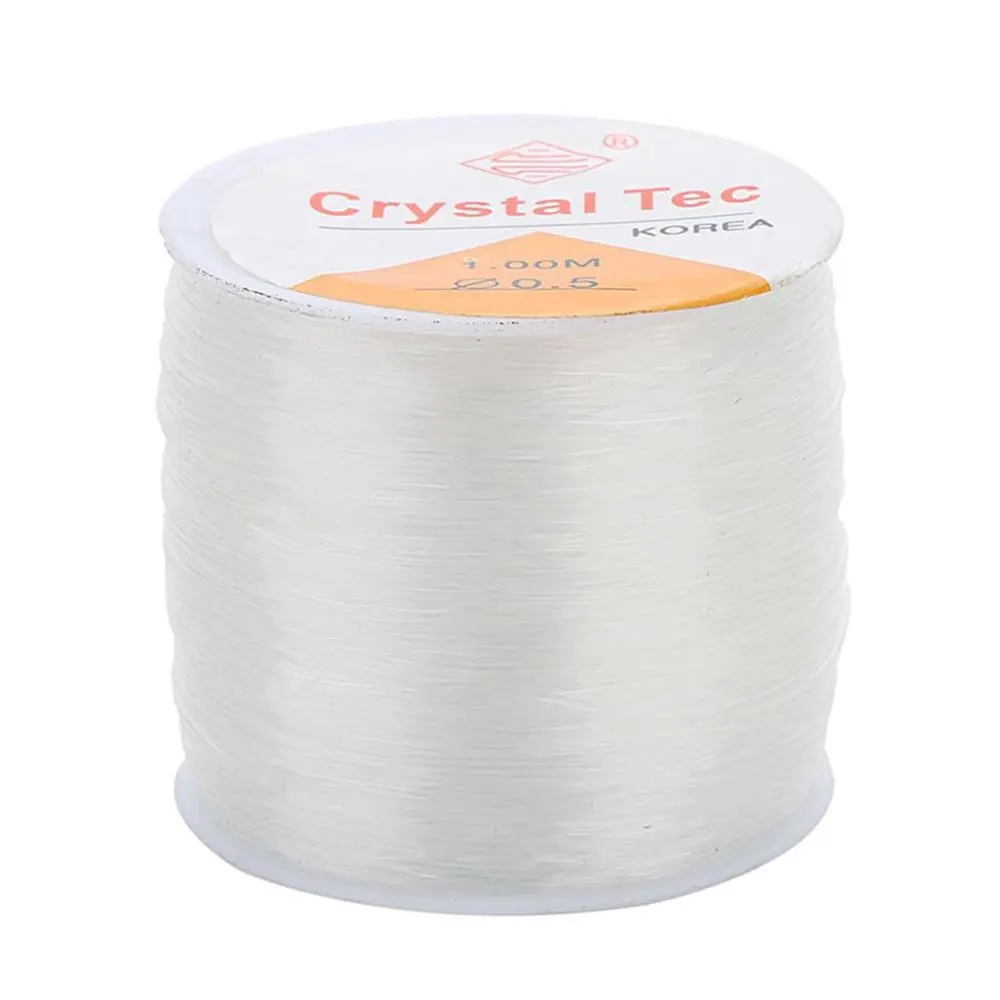 Dây chỉ đàn hồi trong suốt, dây đàn hồi mạnh và co giãn, đường kính 0,6mm, 100 mét mỗi cuộn