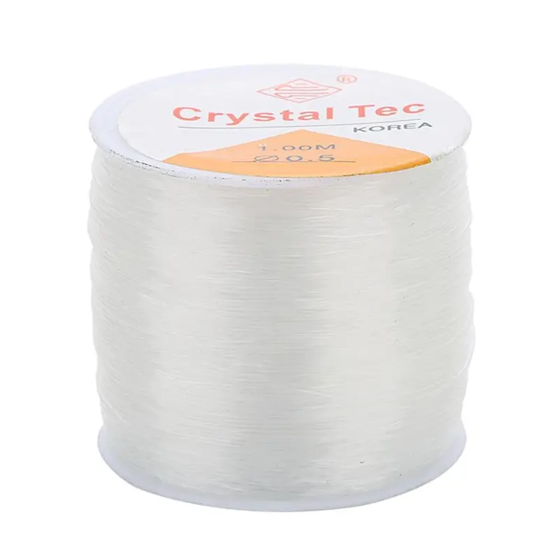 Dây chỉ đàn hồi trong suốt, dây đàn hồi mạnh và co giãn, đường kính 0,6mm, 100 mét mỗi cuộn 0
