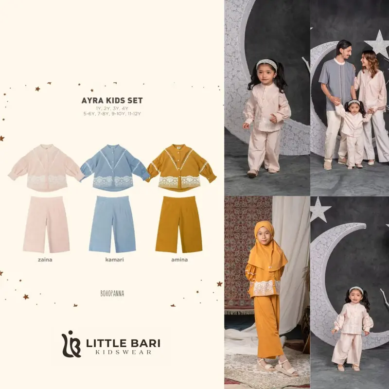 LITTLE BARI - Bohopanna - Ayra Kids Set - Baju Anak Perempaun Umur 1-8 tahun 0