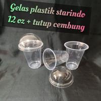 Gambar Gelas plastik Starindo 12 oz dan tutup (datar/cembung) - cembung dari Anugrah Plastik_NEW Kota Surabaya 2 Tokopedia