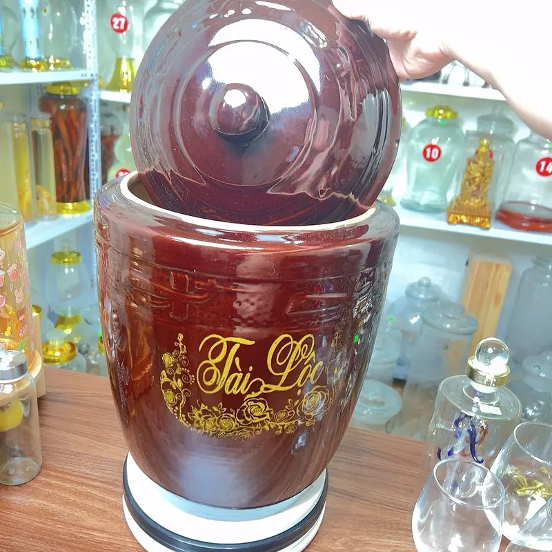 Hũ Đựng Gạo 10kg- 15kg-20kg. Gốm Sứ Tráng Men. Gốm Bát Tràng Đựng Thực Phẩm Đựng Gia Vị Đựng Đồ Ăn 8