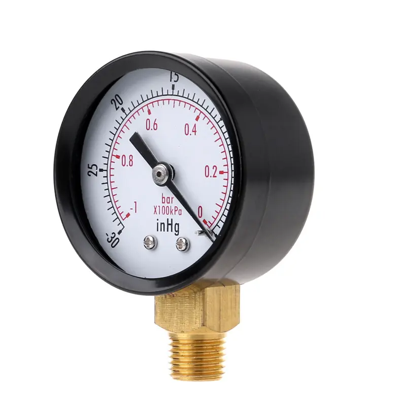 Áp Kế Chân Không Cầm Tay, Đồng Hồ Đo Áp Suất 0-30psi 0-2bar, Hiệu Suất Ổn Định Mini, Đồng Hồ Đo Mặt Số Quy Mô Kép, Màn Hình Kỹ Thuật Số 1