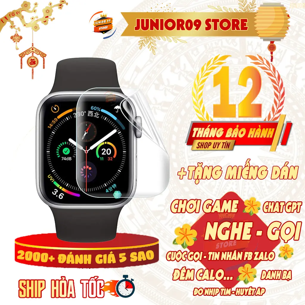 [ TẶNG ] MIẾNG DÁN Đồng hồ thông minh LẮP SIM Junior09 Watch ULTRA MAX 5G