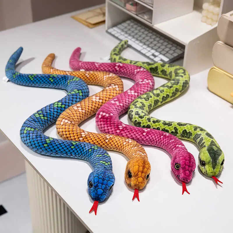 9 Kinds Simulation Plush Toy Lifelike Anaconda Fake Snake Python Model Prank Doll Creative Birthday Gift