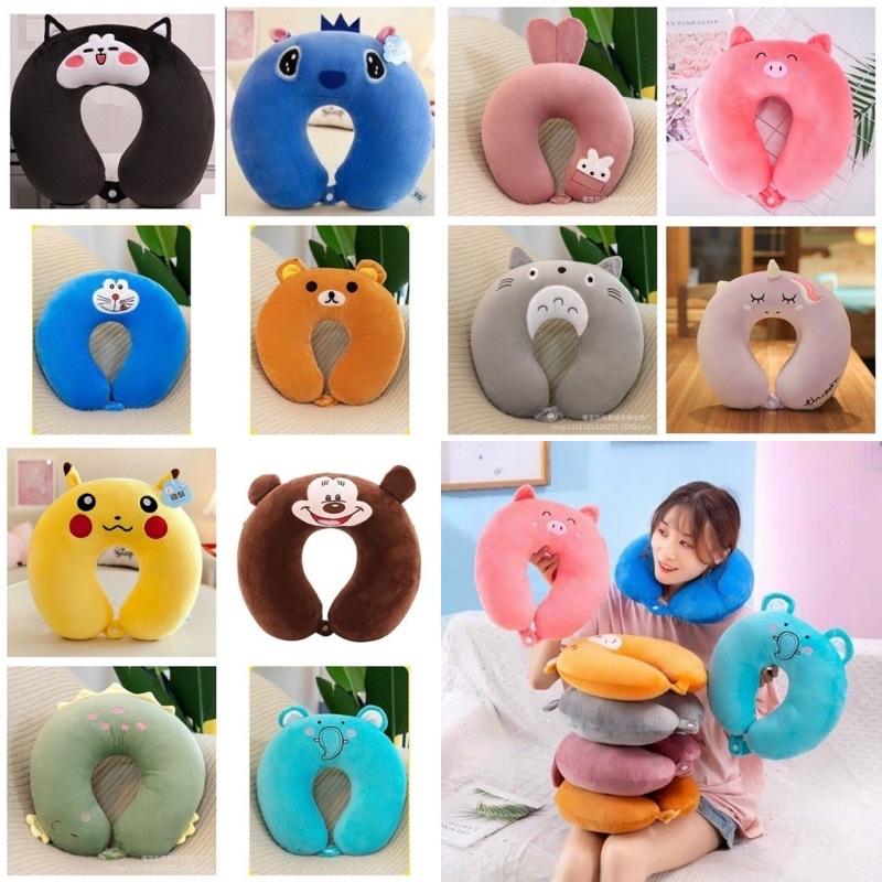 Gối kê cổ chữ u có cúc cài chống mỏi cổ tạo cảm giác thoải mái