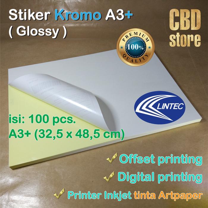 Jual Stiker KROMO A3+ 32,5 x 48,5 cm 100 lembar Sticker CHROMO Glossy ...