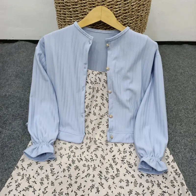 sheraa.id | SETELAN WANITA OVERALL MIX CARDIGAN / Atasan CARDY Kancing Crop KNIT HORNET Outer MIX OVERALL DRESS Panjang MOTIF FLORAL KOREAN STYLE 7