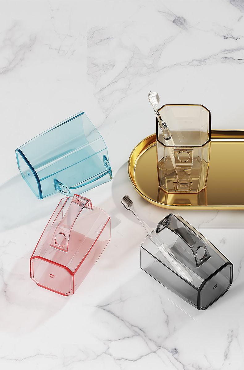 Product Introduction of Tooth Cup Gargle Cup Couple Toothbrush Cup Children Washing Cup Household Transparent Good-looking Tooth Mug Tooth Mug Light Luxury 20