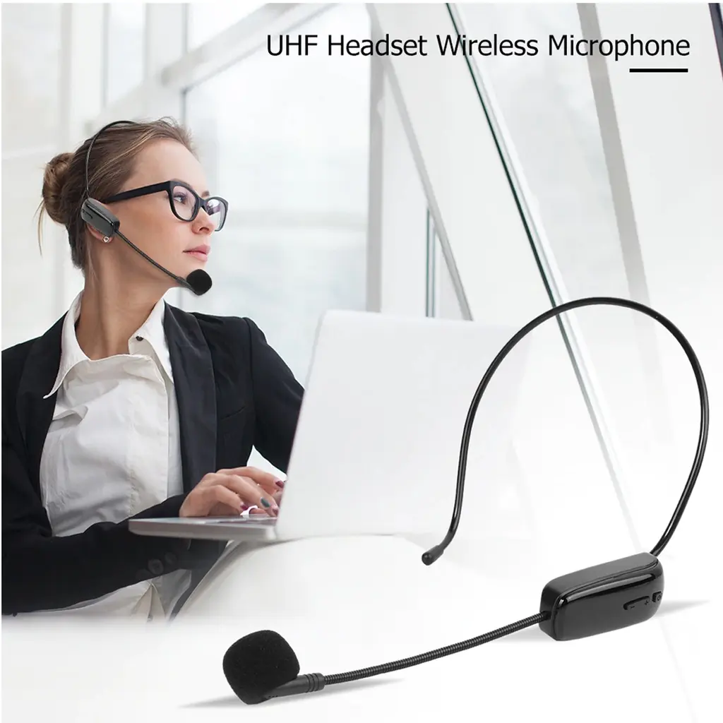 Microphone Handsfree Style Call Center Model Customer servis / artis podcast / Mic wireless Taffstudio Model Bando dan Clip on Mikrofon
