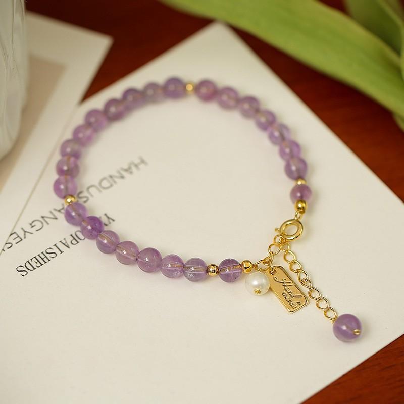 Product Introduction of Natural Crystal Bracelet Women's Design Hetian Jade Girlfriends' Bracelet Elegant Bracelet High-Grade Light Luxury Bracelet Wholesale 15