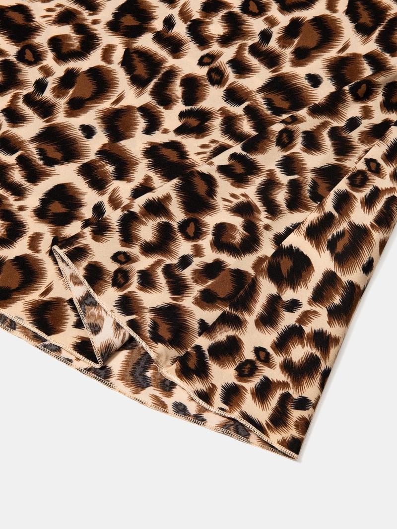 Product Introduction of YOZY Women's Leopard Print Sheer Skirt, Casual Fashion Skirt for Daily Wear, Ladies Bottoms for All Seasons 6