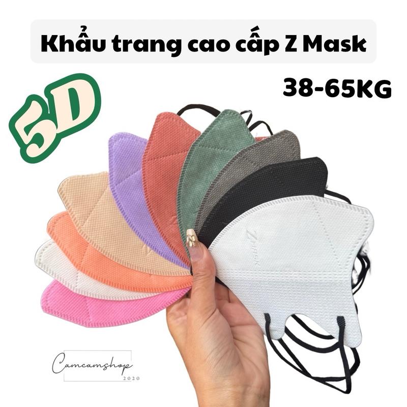 Combo 300 chiếc khẩu trang 5D Zmask mới gọn mặt thời trang 3 lớp kháng khuẩn thoáng khí Len Phụ Kiện Women đen