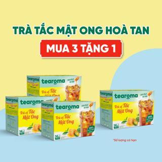 COMBO 3 TẶNG 1 Trà Tearoma hòa tan vị Tắc mật ong hộp 196g 14 gói x 14g