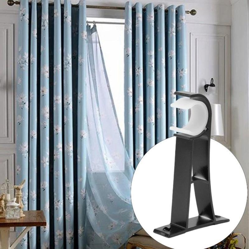 Product Introduction of Sokongan Batang Langsir, Aloi Aluminium Tahan Lama, dengan Skru, Pendakap Batang Rom Logam Tunggal, Klip Pembetul Langsir Tugas Berat 16
