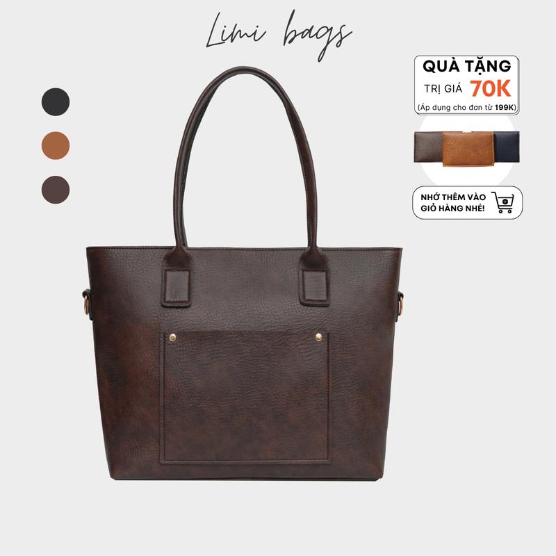Túi tote da to giáo viên đi dạy đựng laptop túi xách nữ đeo chéo công sở size lớn đi làm HELEN Limi bags Chữ Nhật Hình Chữ Nhật