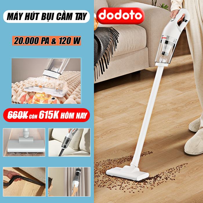 Máy hút bụi cầm tay mini không dây dodoto hút bụi sàn nhà, ô tô, giường đệm lực hút 20000 pa Làm Sạch