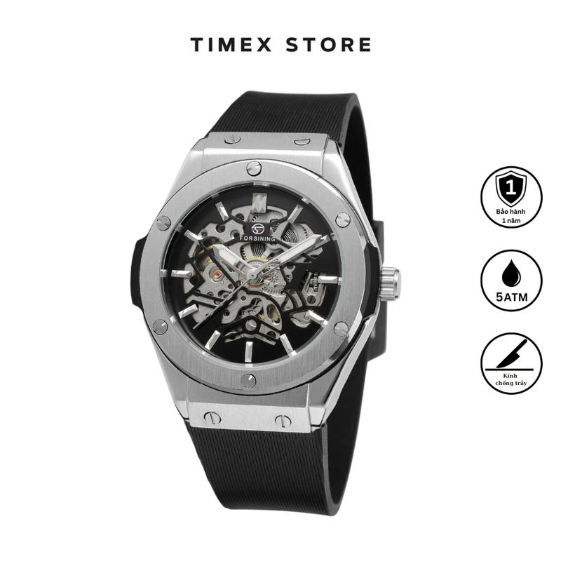 Đồng hồ cơ tự động cho nam Forsining Automatic - Thiết kế skeleton lộ máy 2 mặt nam tính mạnh mẽ - Bảo hành 1 năm [GIÁ RẺ NHẤT] Đeo Tay Watch