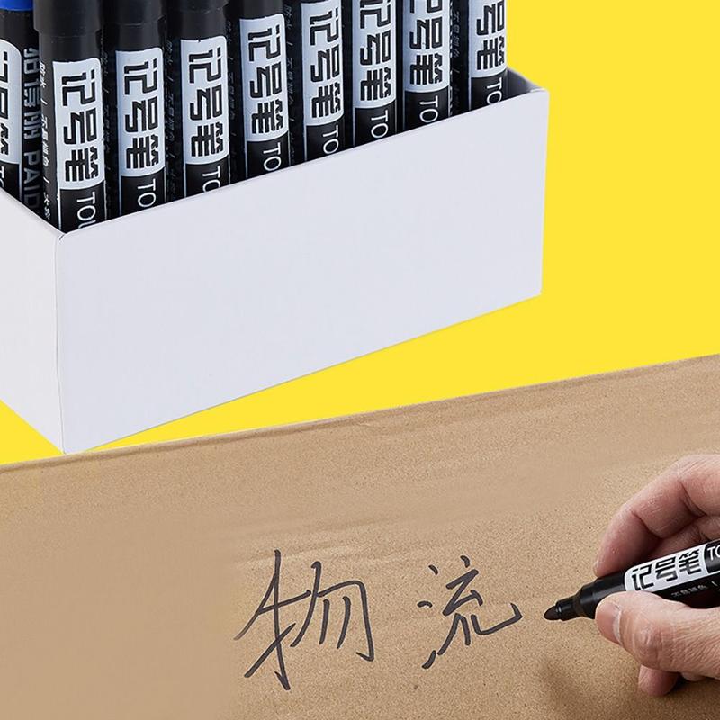 Product Introduction of High Quality 1.5mm Crude Nib Permanent Marker Pen Quick-Dry Fine Color Line Marking Pen Red Blue Black Ink Permanent Waterproof Marker Pens Gift 18