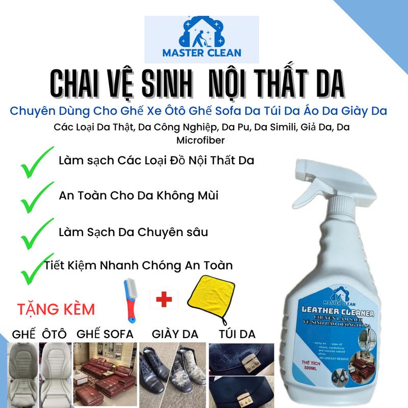  Chai Vệ Sinh Đồ Dùng Nội Thất Da 500ml  Vệ Sinh ghế Sofa Da ghế Da Ô Tô Áo Da Giày Da Túi Da Vệ Sinh Được Tất Cả Các Loại Da kể Cả da thật 
