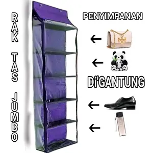 Rak tas gantung jumbo 6skat polos