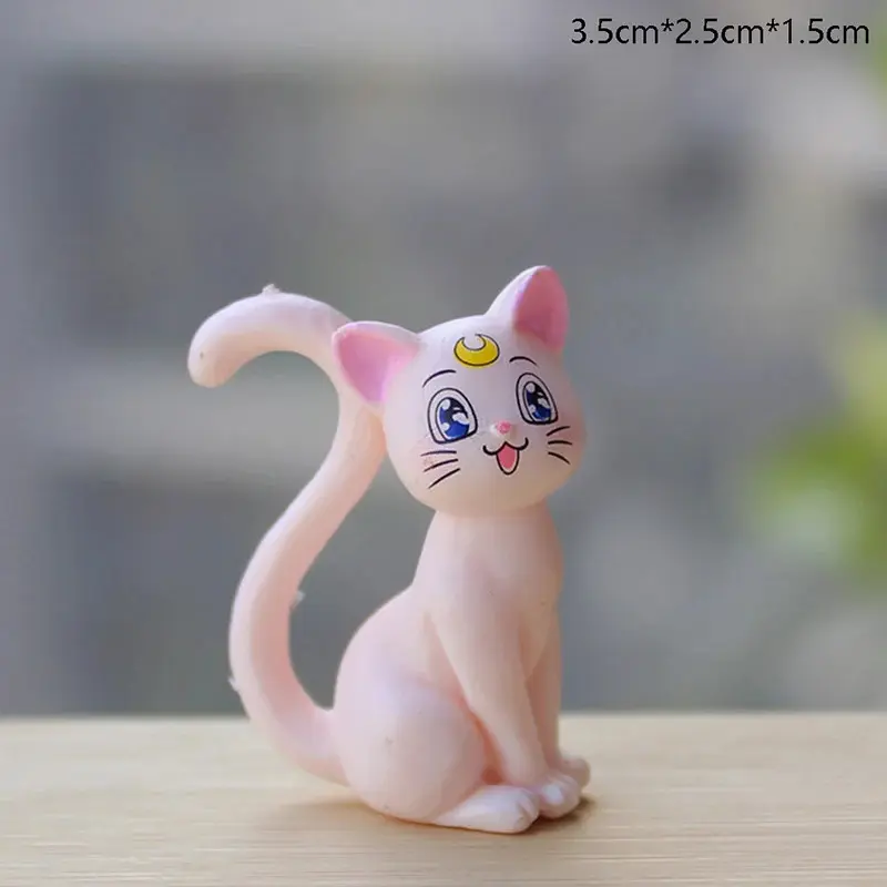 Mô Hình Hành Động Anime Thủy Thủ Mặt Trăng, 4cm, Tsukino Usagi Luna Aino Minako Mèo Artemis, Búp Bê Kawaii, Chất Liệu PVC, Đồ Chơi Mô Hình Sưu Tập, Thích Hợp Làm Quà Tặng Trẻ Em 0