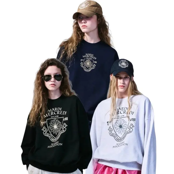 S☎A3 Sweater Wanita Sweatshirt Mardi Mercredi Z㊛5U