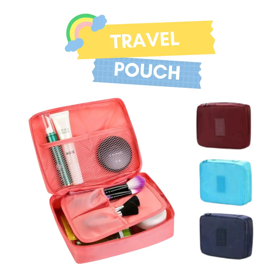 RUMAUMA Makeup Travel Pouch Bag Polos Tas Kosmetik Organizer Wanita