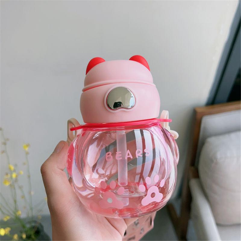 Cute Portable Childrens Sippy Cup, Fashionable Portable Handle Design, Coffee Cup, Cartoon Childrens Water Cup, Portable And Large Capacity 4