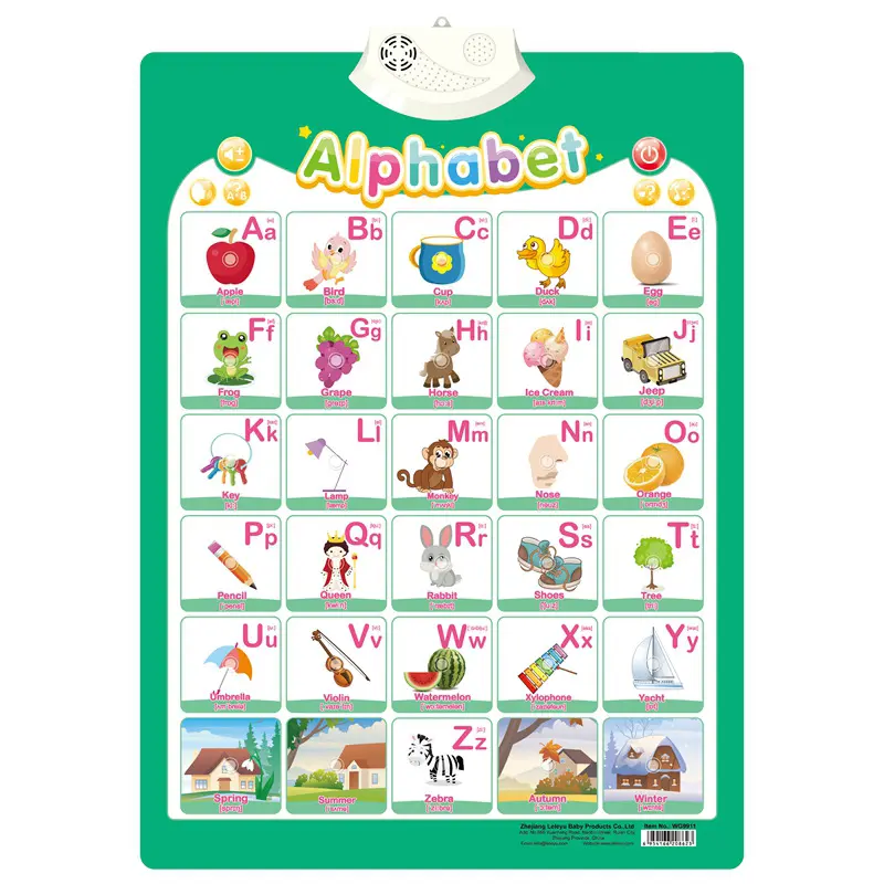 Children's audio hanging picture toys, pure English wall stickers, point reading sound teaching aids