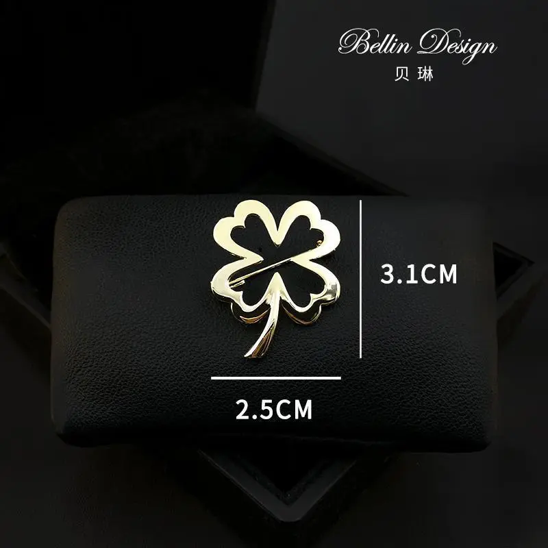 Trâm Cài Chống Lộ, Thiết Kế Cỏ Bốn Lá May Mắn, Thích Hợp Cho Nam Và Nữ, Phụ Kiện Bộ Đồ Công Sở, Ghim Cài Cổ Áo, Cố Định Cổ Áo Phù Hợp Với Quần Áo, Hàng Mới Về Năm 2025