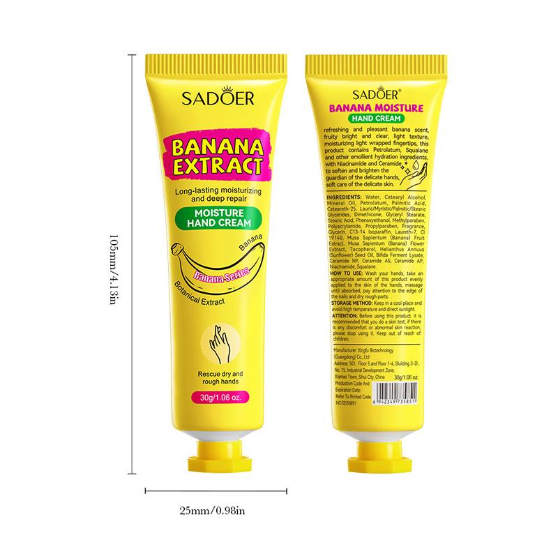 Product Introduction of Banana Moisture Moisturizing Hand Cream Moisturizing Anti-Cracking Refreshing Non-sticky Hand Cream 0
