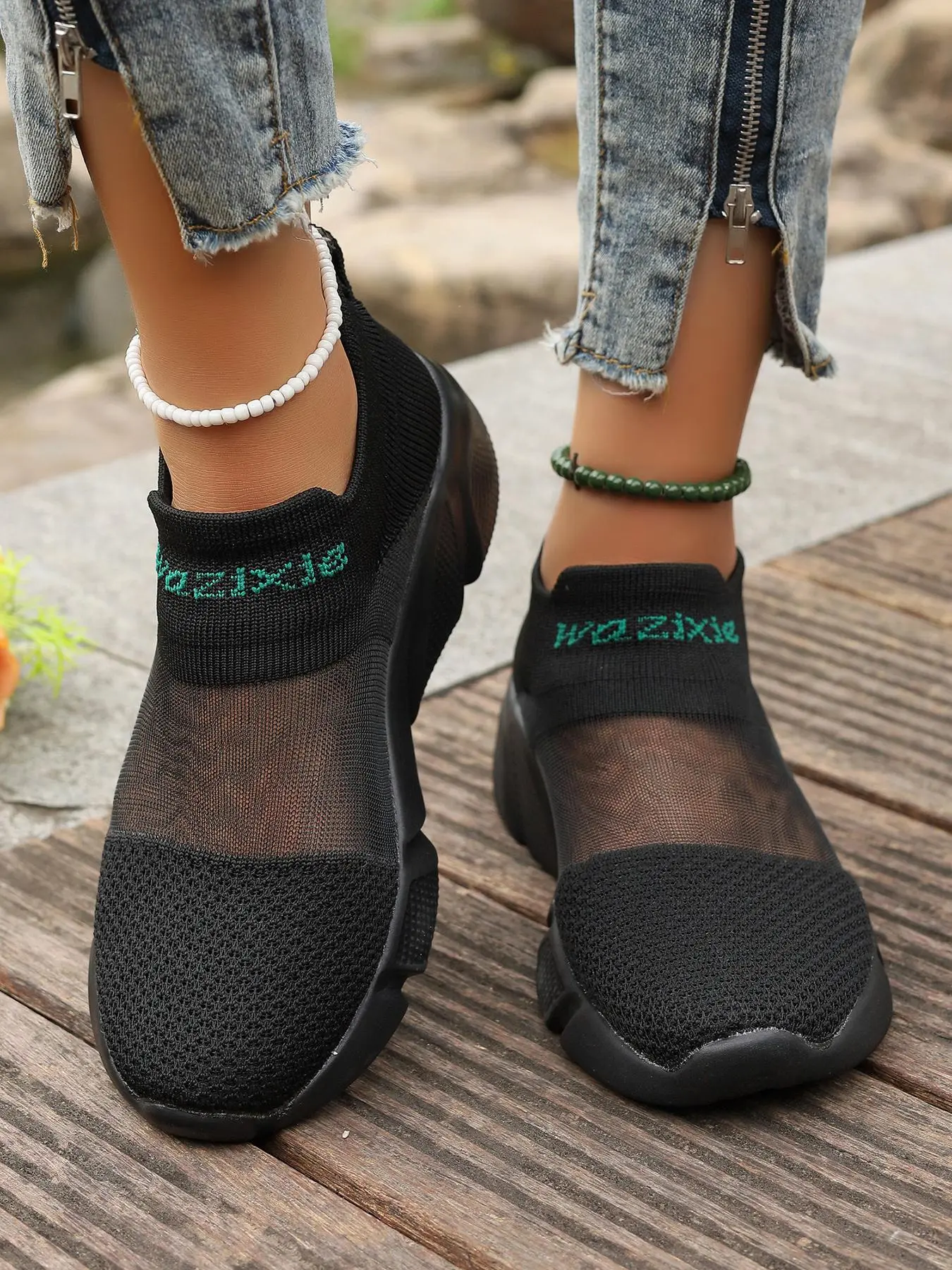 Women's Fashionable Breathable Mesh Sneakers, Casual Comfortable Sports Running Shoes, Female All-match Round Toe Shoes for Daily Wear