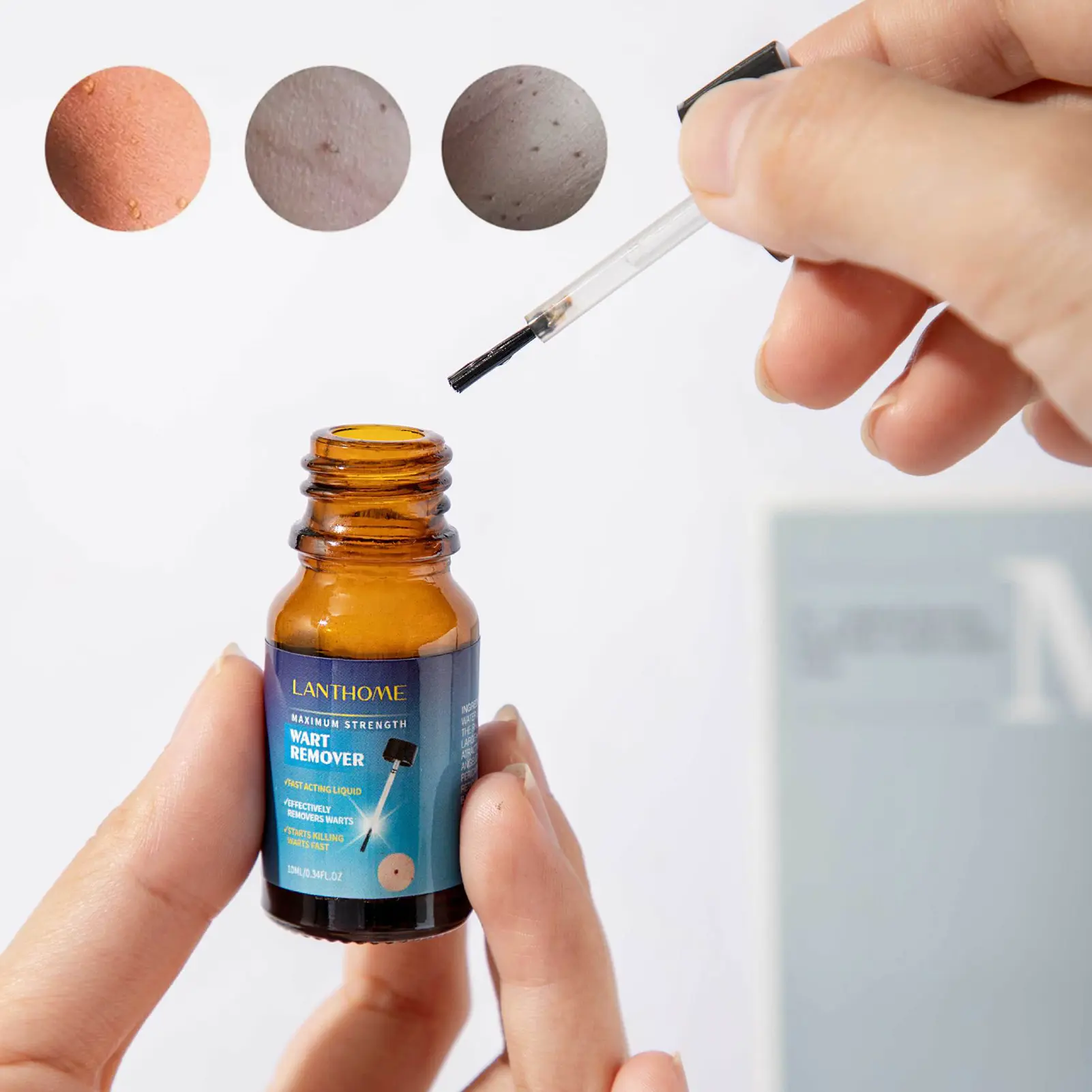 Dung Dịch Loại Bỏ Mụn Cóc, 10ml, Tự Nhiên, Nhẹ Nhàng, Không Đau, Nhẹ, Làm Sáng Melanin, Đa Chức Năng, Loại Bỏ Mụn Cóc, Chất Lỏng Chăm Sóc Cho Bé Gái