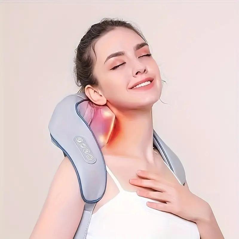 Electric U-shaped Multi-function Neck & Shoulder Massager, Cervical Back Muscle Relaxing Massage Shawl, Personal Care Appliances for Men & Women, Stocking Fillers Gift 1