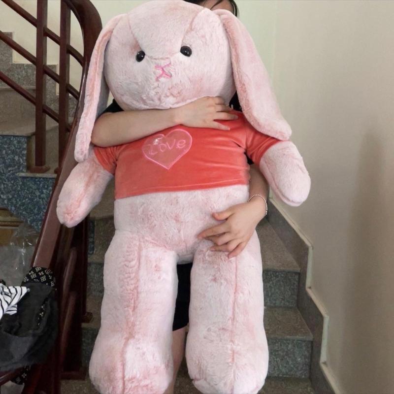Thú Bông Thỏ Punny tai dài (màu hồng lông tuyết ) size 1m1, hàng vải nhập QC cao cấp siêu mềm mịn, ôm ngủ, tựa lưng cực đã Thú Nhồi Bông Toy Đồ Chơi Thú Nhồi Bông Toy Phát Nhạc Voi